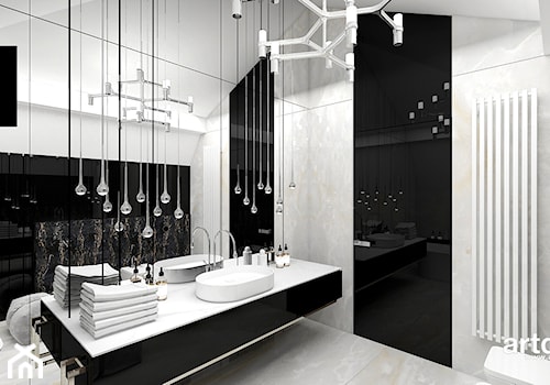 Kontrastowa łazienka w stylu nowoczesnym - zdjęcie od ARTDESIGN architektura wnętrz