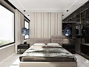 Aranżacja sypialni z garderobą - zdjęcie od ARTDESIGN architektura wnętrz