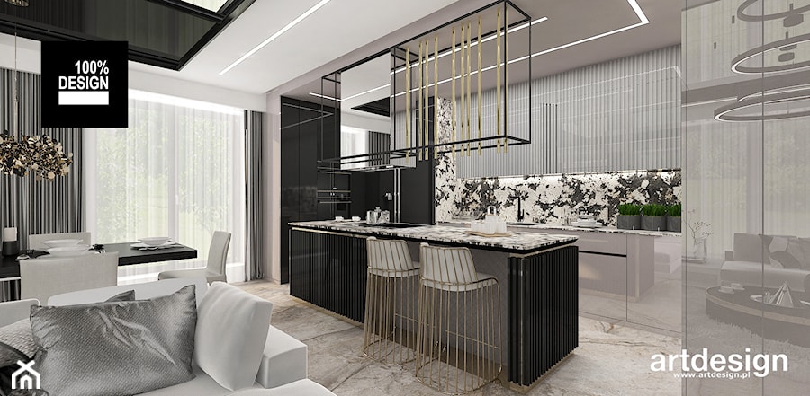 Luksusowa kuchnia w apartamencie - zdjęcie od ARTDESIGN architektura wnętrz