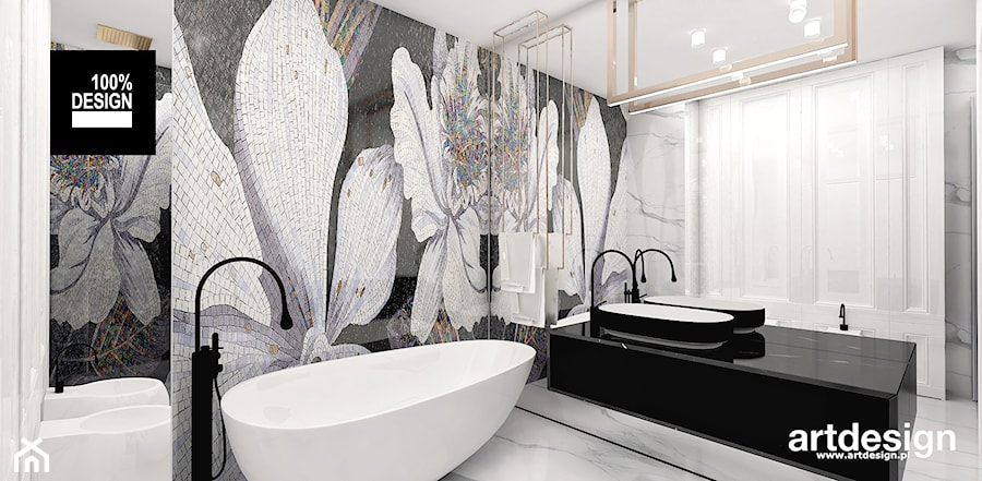 Luksusowa łazienka z mozaiką - zdjęcie od ARTDESIGN architektura wnętrz