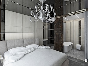 sypialnia połączona z łazienką - zdjęcie od ARTDESIGN architektura wnętrz