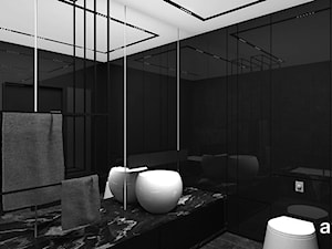 projekt łazienki w czerni - zdjęcie od ARTDESIGN architektura wnętrz