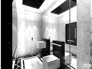 czarno-białe wnętrze łazienki - zdjęcie od ARTDESIGN architektura wnętrz