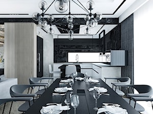 nowoczesna jadalnia i kuchnia - zdjęcie od ARTDESIGN architektura wnętrz