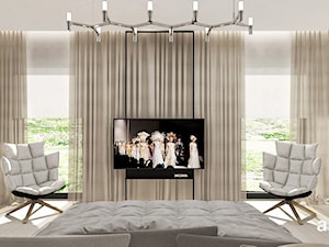 Beżowa aranżacja sypialni - zdjęcie od ARTDESIGN architektura wnętrz