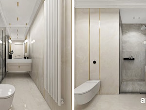 Łazienka w jasnych, ciepłych kolorach - zdjęcie od ARTDESIGN architektura wnętrz