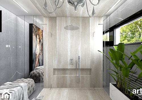 SOTTO VOCE | I | Wnętrza domu - Średnia z marmurową podłogą łazienka z oknem, styl nowoczesny - zdjęcie od ARTDESIGN architektura wnętrz