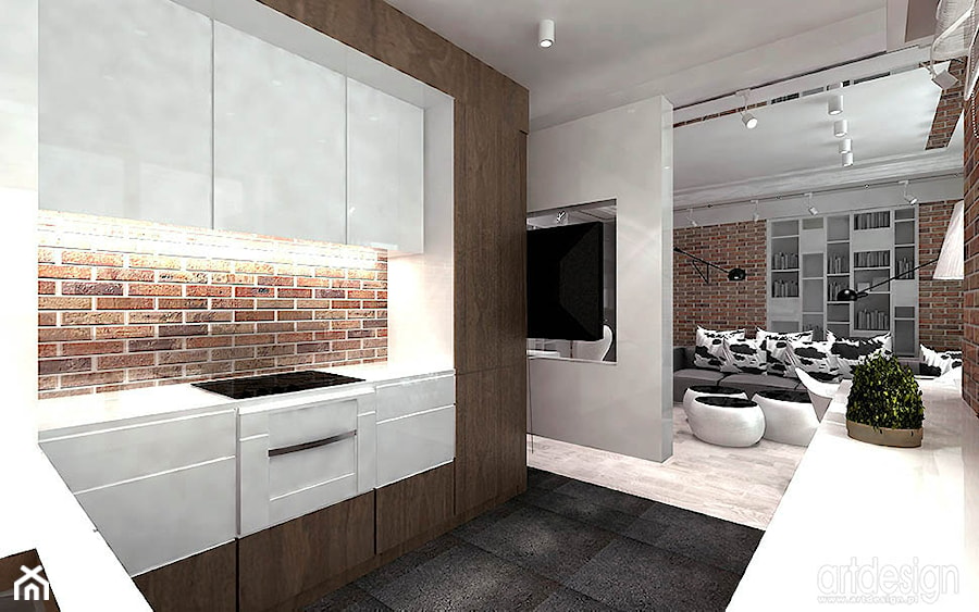projektowanie kuchni w mieszkaniu - zdjęcie od ARTDESIGN architektura wnętrz