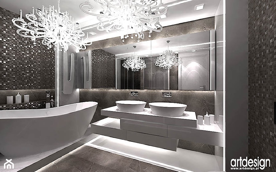 łazienka z wanną wolnostojącą - zdjęcie od ARTDESIGN architektura wnętrz