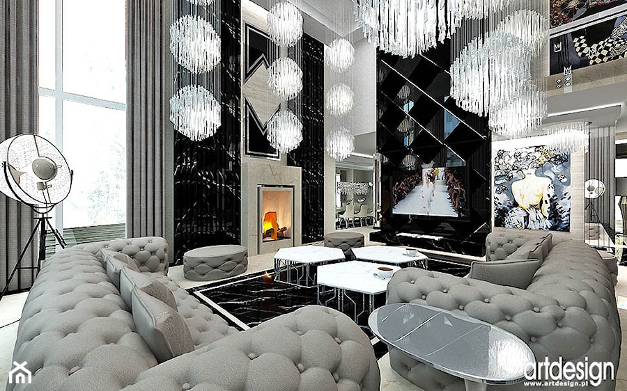 salon w luksusowej rezydencji - zdjęcie od ARTDESIGN architektura wnętrz