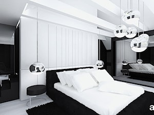 biało czarna sypialnia - zdjęcie od ARTDESIGN architektura wnętrz