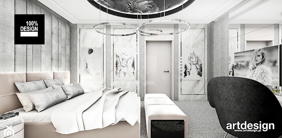 IT IS LIKE OXYGEN | II | Wnętrza domu - Średnia szara z biurkiem sypialnia, styl nowoczesny - zdjęcie od ARTDESIGN architektura wnętrz