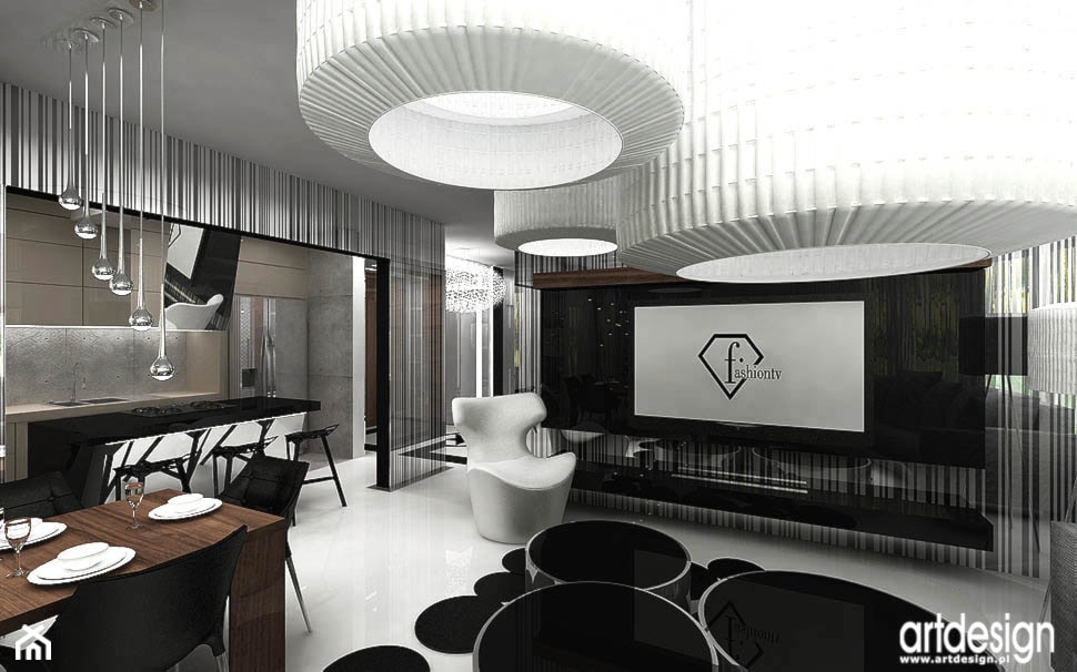 nowoczesny salon w apartamencie - zdjęcie od ARTDESIGN architektura wnętrz - Homebook