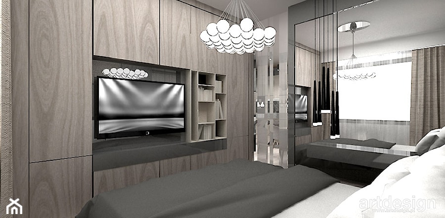 FIRST IMPRESSIONS | Wnętrza apartamentu - Sypialnia, styl nowoczesny - zdjęcie od ARTDESIGN architektura wnętrz