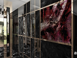 FROM COVER TO COVER | Wnętrza rezydencji - Mały czarny z marmurem na podłodze hol / przedpokój, styl nowoczesny - zdjęcie od ARTDESIGN architektura wnętrz