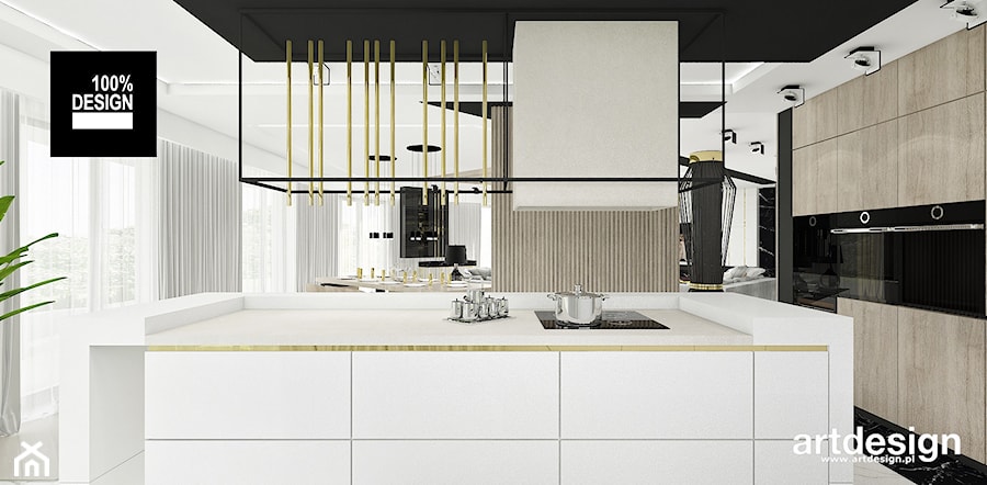 projekt nowoczesnej kuchni - zdjęcie od ARTDESIGN architektura wnętrz