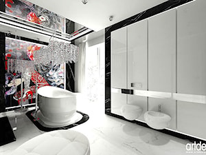 porjektowanie dużej łazienki z wanną wolnostojąca - zdjęcie od ARTDESIGN architektura wnętrz