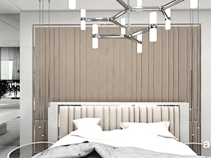 MAKE IT HAPPEN | II | Wnętrza domu - Średnia beżowa szara sypialnia, styl minimalistyczny - zdjęcie od ARTDESIGN architektura wnętrz