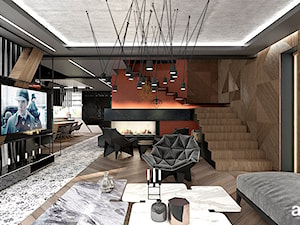 THINK TWICE | Wnętrza domu - Salon, styl nowoczesny - zdjęcie od ARTDESIGN architektura wnętrz