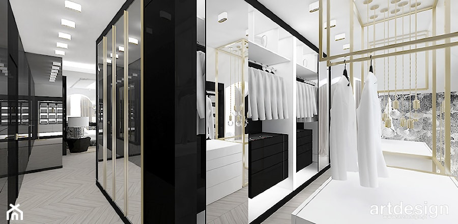HIGH LIFE | II | Sypialnia z łazienką i garderobą - Garderoba, styl nowoczesny - zdjęcie od ARTDESIGN architektura wnętrz
