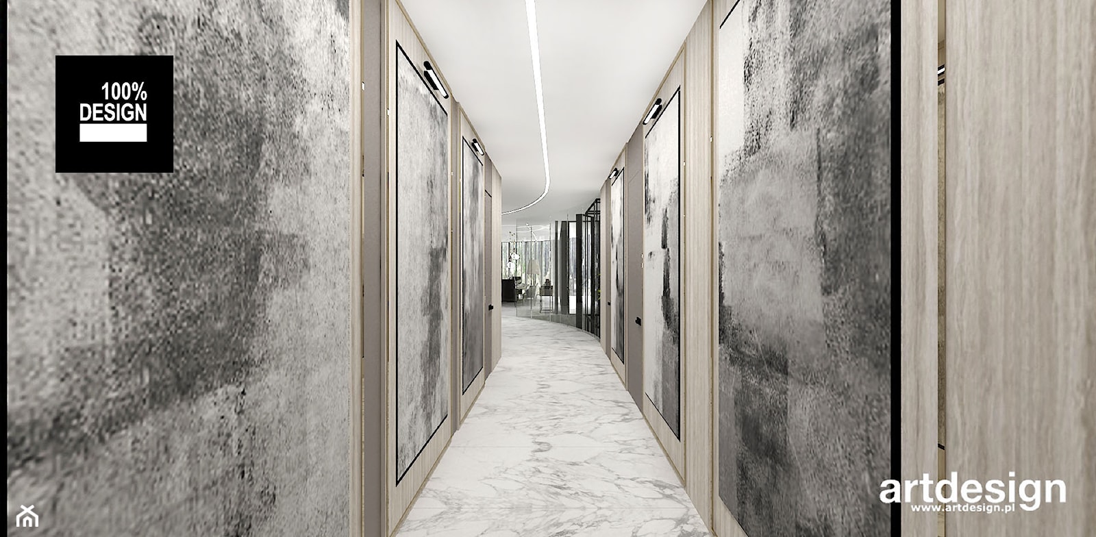 nowoczesna aranżacja korytarza - zdjęcie od ARTDESIGN architektura wnętrz - Homebook