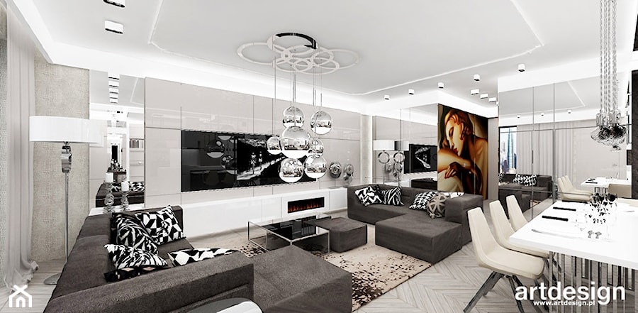 EMOTIONAL POWER | Apartament - Salon, styl nowoczesny - zdjęcie od ARTDESIGN architektura wnętrz