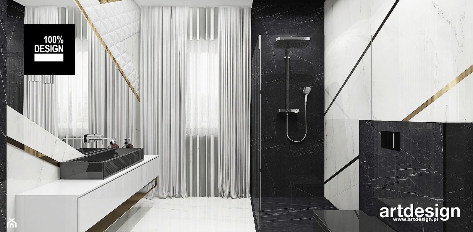 łazienka w nowoczesnym stylu - zdjęcie od ARTDESIGN architektura wnętrz - Homebook