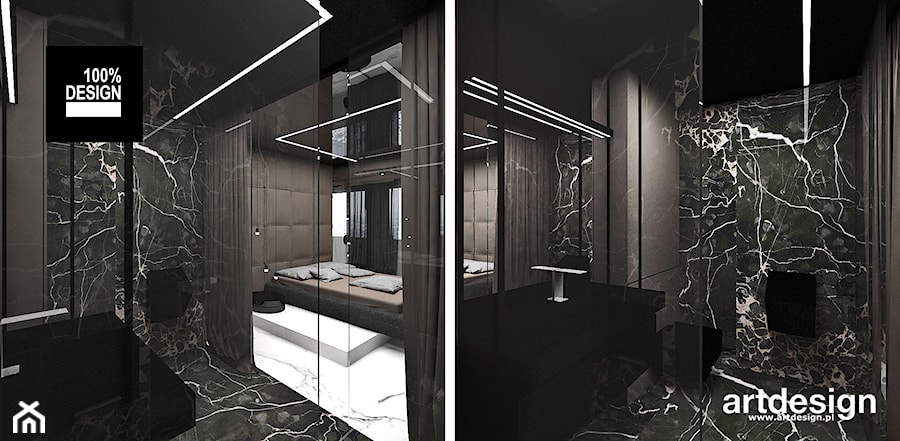 projekt łazienki przy sypialni - zdjęcie od ARTDESIGN architektura wnętrz