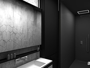 READ BETWEEN THE LINES | II | Wnętrza apartamentu - Mała na poddaszu bez okna łazienka, styl nowoczesny - zdjęcie od ARTDESIGN architektura wnętrz