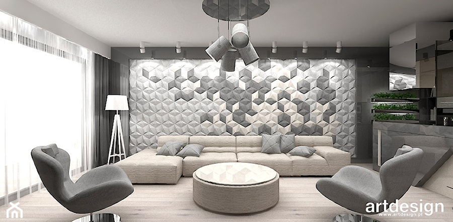 FIRST IMPRESSIONS | Wnętrza apartamentu - Salon, styl nowoczesny - zdjęcie od ARTDESIGN architektura wnętrz