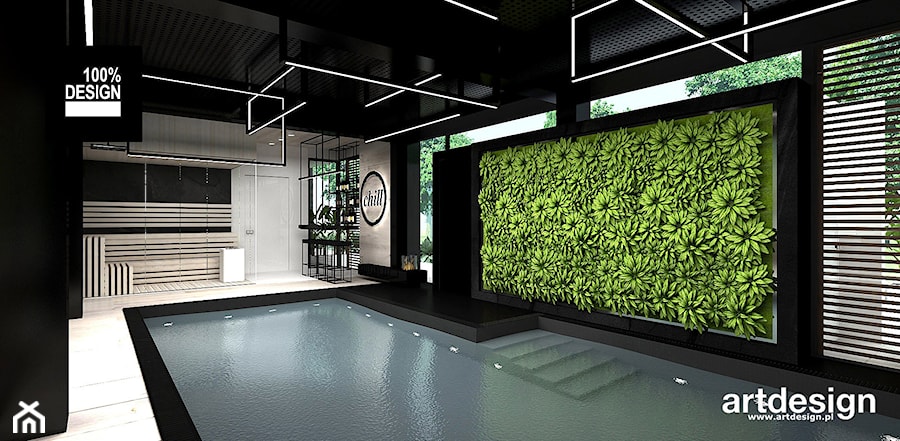 Dom z basenem i sauną - zdjęcie od ARTDESIGN architektura wnętrz