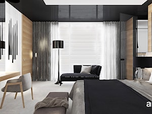 COME RAIN OR SHINE | II | Wnętrza domu - Duża biała szara z panelami tapicerowanymi sypialnia, styl nowoczesny - zdjęcie od ARTDESIGN architektura wnętrz