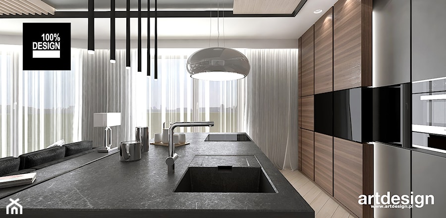 luksusowa kuchnia - projekt zabudowy meblowej - zdjęcie od ARTDESIGN architektura wnętrz