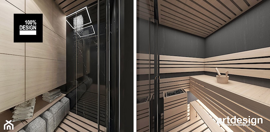 projekt sauny i szatni - zdjęcie od ARTDESIGN architektura wnętrz
