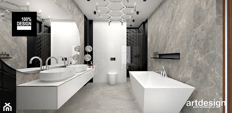 Aranżacja nowoczesnej łazienki - zdjęcie od ARTDESIGN architektura wnętrz