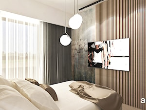 ciepła aranżacja sypialni - zdjęcie od ARTDESIGN architektura wnętrz