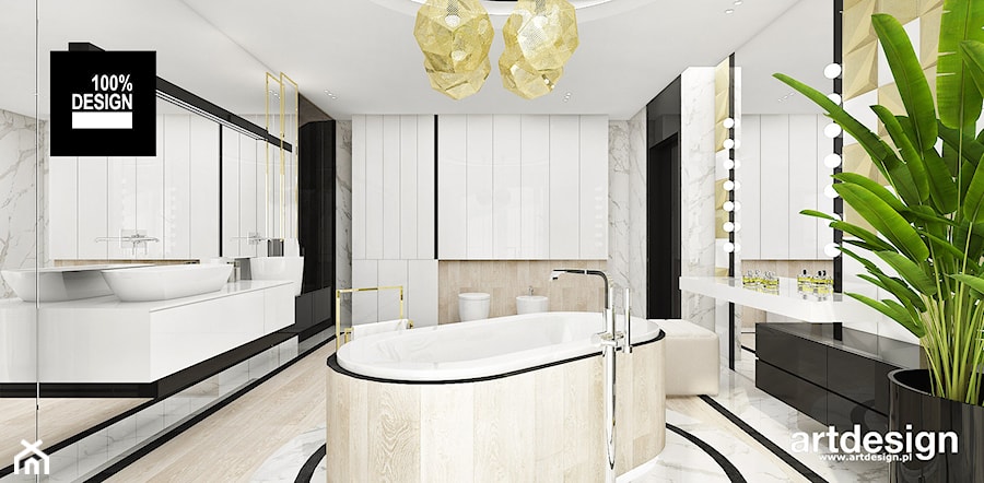 elegancki pokój kąpielowy - zdjęcie od ARTDESIGN architektura wnętrz