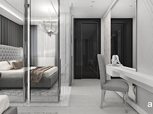 COUNT TO THREE | Wnętrza apartamentu - Średnia szara sypialnia, styl glamour - zdjęcie od ARTDESIGN architektura wnętrz