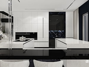 Biało-czarna kuchnia w stylu nowoczesnym - zdjęcie od ARTDESIGN architektura wnętrz