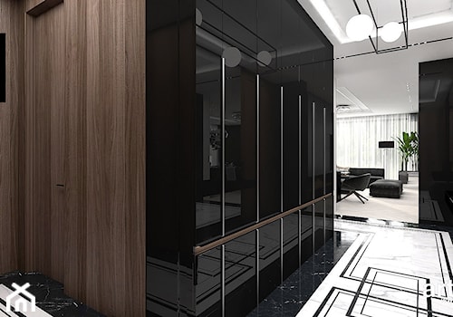 KEEP THE BALL ROLLING | Wnętrza apartamentu - Duży brązowy czarny hol / przedpokój, styl nowoczesny - zdjęcie od ARTDESIGN architektura wnętrz