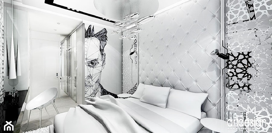 biała sypialnia - wnętrza - zdjęcie od ARTDESIGN architektura wnętrz