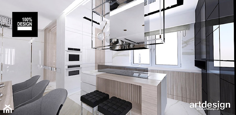 projekt wnętrz kuchni - zdjęcie od ARTDESIGN architektura wnętrz