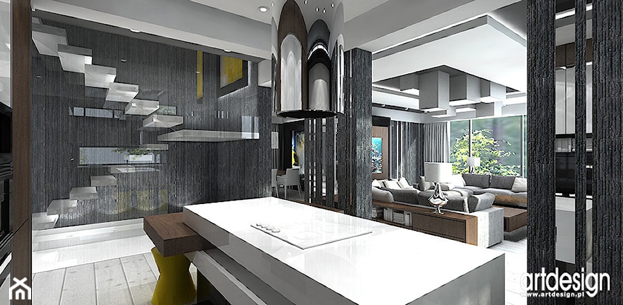 wyspa w kuchni - aranzacje - zdjęcie od ARTDESIGN architektura wnętrz