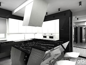 projekt nowoczesnej kuchni z wyspa - zdjęcie od ARTDESIGN architektura wnętrz