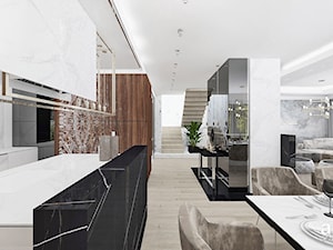 ANTHOLOGY 08 | Wnętrze domu - Duża biała szara jadalnia w salonie, styl nowoczesny - zdjęcie od ARTDESIGN architektura wnętrz