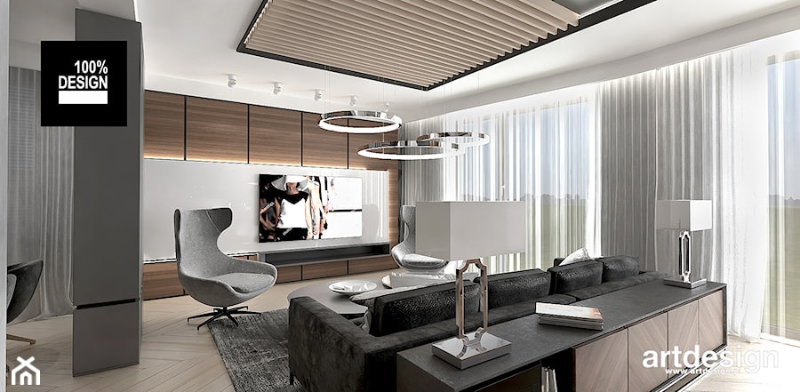 projekt salonu w apartamencie - zdjęcie od ARTDESIGN architektura wnętrz