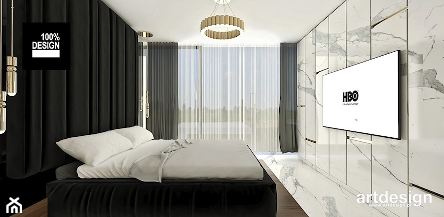 Elegancka sypialnia - zdjęcie od ARTDESIGN architektura wnętrz