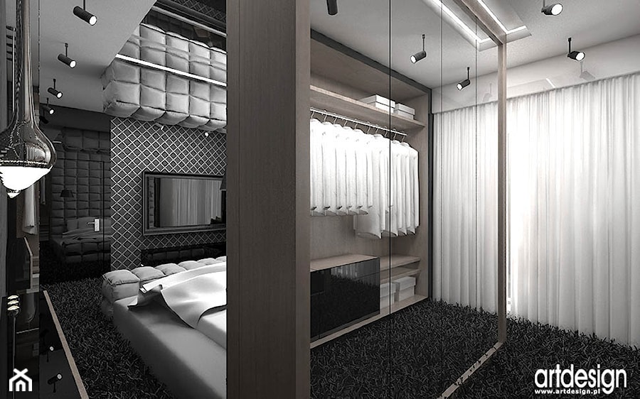 projektowanie garderoby przy sypialni - zdjęcie od ARTDESIGN architektura wnętrz