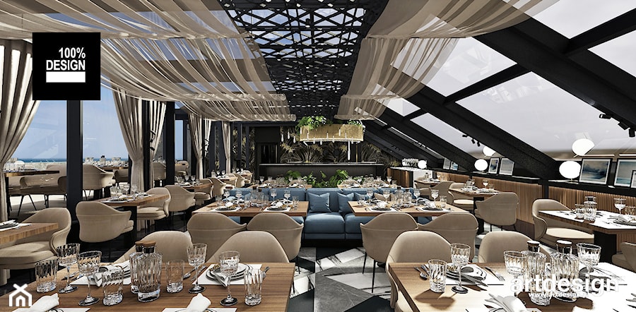 Wystrój restauracji w nadmorskim klimacie - zdjęcie od ARTDESIGN architektura wnętrz