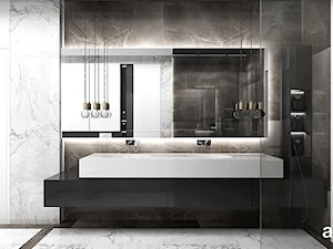 TOUGH NUT TO CRACK | Sypialnia i łazienka - Z dwoma umywalkami łazienka, styl nowoczesny - zdjęcie od ARTDESIGN architektura wnętrz